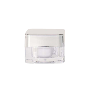 Custom Transparent Acrylic Gel Jars with Silver Twist Cap 5g 15g 30g - Opaque Inner Pot Refill Containers OEM